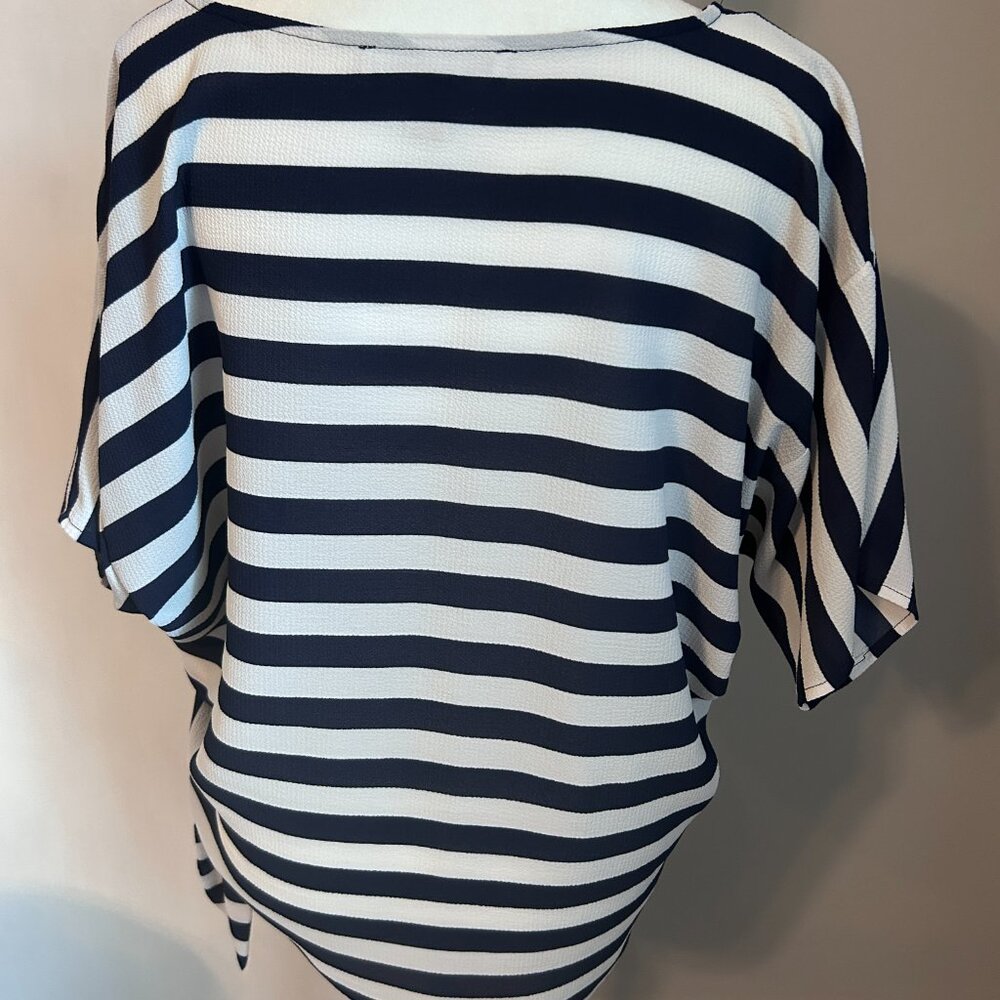 Michael Kors Navy & White Stripe Blouse - XS (can fit up to M) - Picture 5 of 5